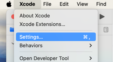 xcode settings