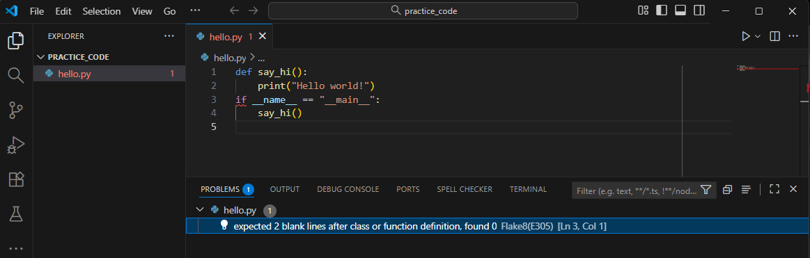 Flake8 catching a problem